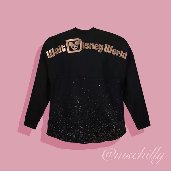 Disney World Spirit Jersey Adults Belle of the Ball Gold Black Dot Sparkle Sz XS - Picture 1 of 7